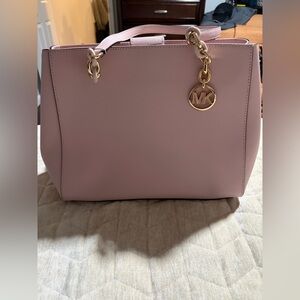 Michael Kors Blush Pink Tote with Gold Accents